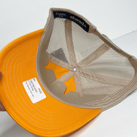 NWT AHEAD Classic Fit Tea Stained Twill Mesh Cap Snap Back Tennessee Orange OS - Picture 7 of 8